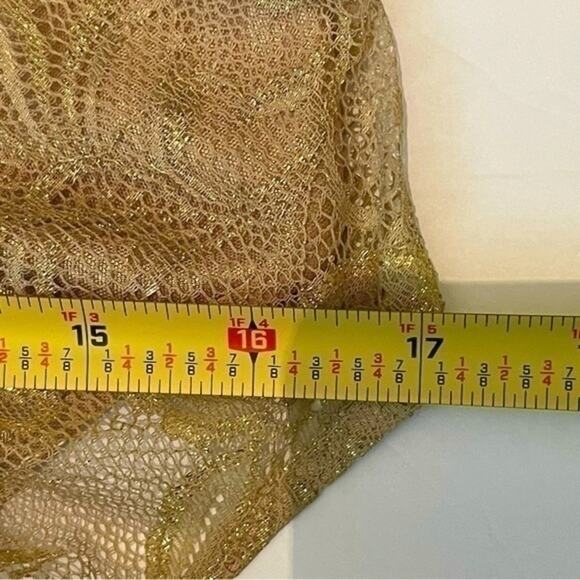 BCBGMaxAzria Sheer Gold Lace BodyCon Party Event Dress NWOT Size 4 - Picture 12 of 14